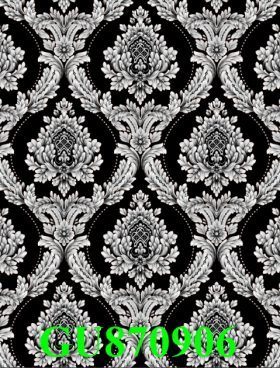 White and Black Floral Wallpaper